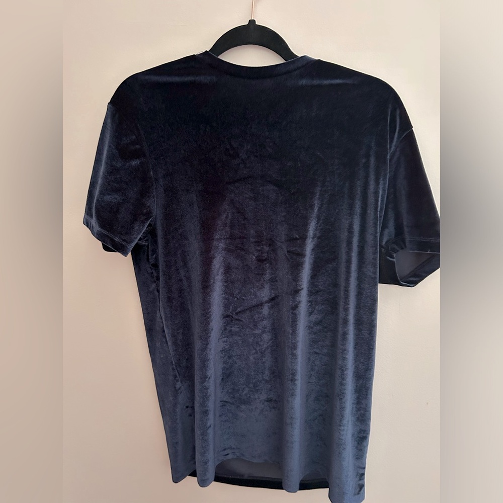 Blue velvet shirt